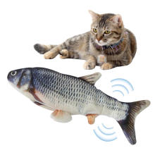 Christmas Pet Cat Fish Toy Interactive Gifts Fish Cat Catnip Toys Stuffed Pillow Doll Simulation Fish Playing Electric Cat Toy
